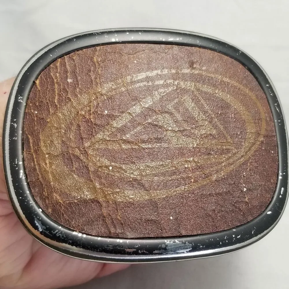 Belt Buckle Brown Leather On Metal Swirly Design Art Deco Minimalist Modern Gift